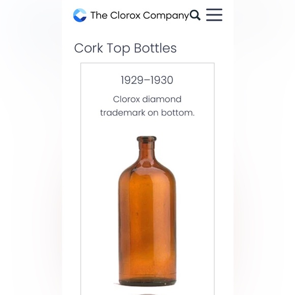 RARE FINDVintage Original Clorox Amber Glass Bottle Pint WITH STOPPER! 1929-1930 - Picture 4 of 8